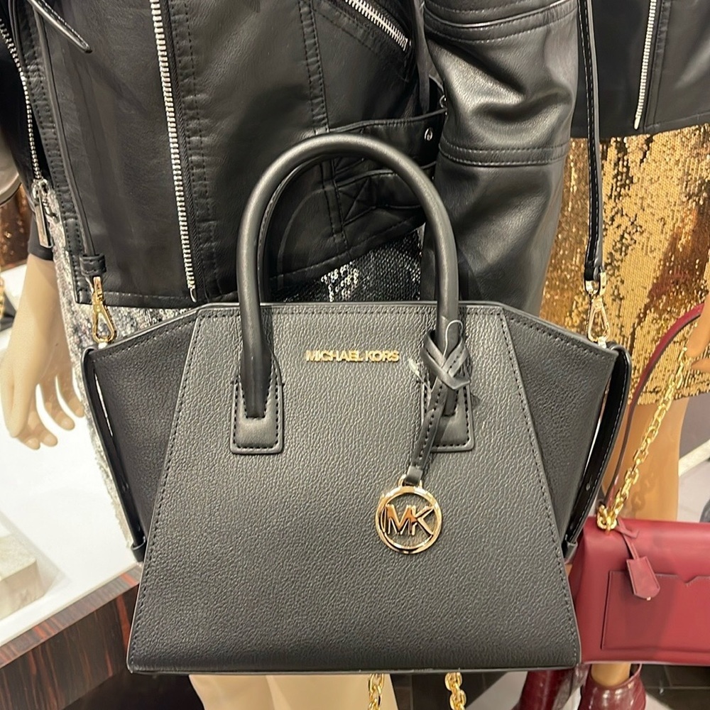 MICHAEL KORS
Avril Small Leather Top-Zip Satchel
COLOR: Black 
NWT - Picture 16 of 16